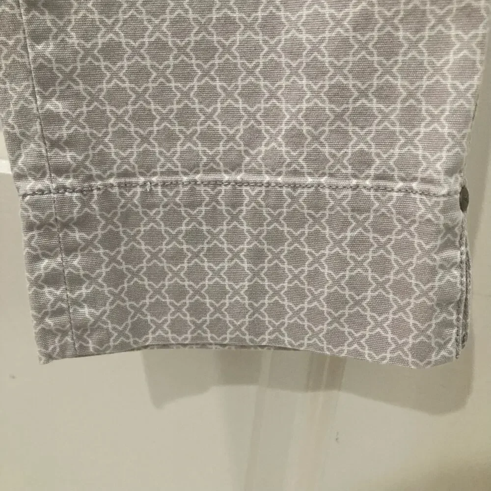 Anthropologie Idra Lilac Patterned Cropped Pants Size 6 - Picture 5 of 12